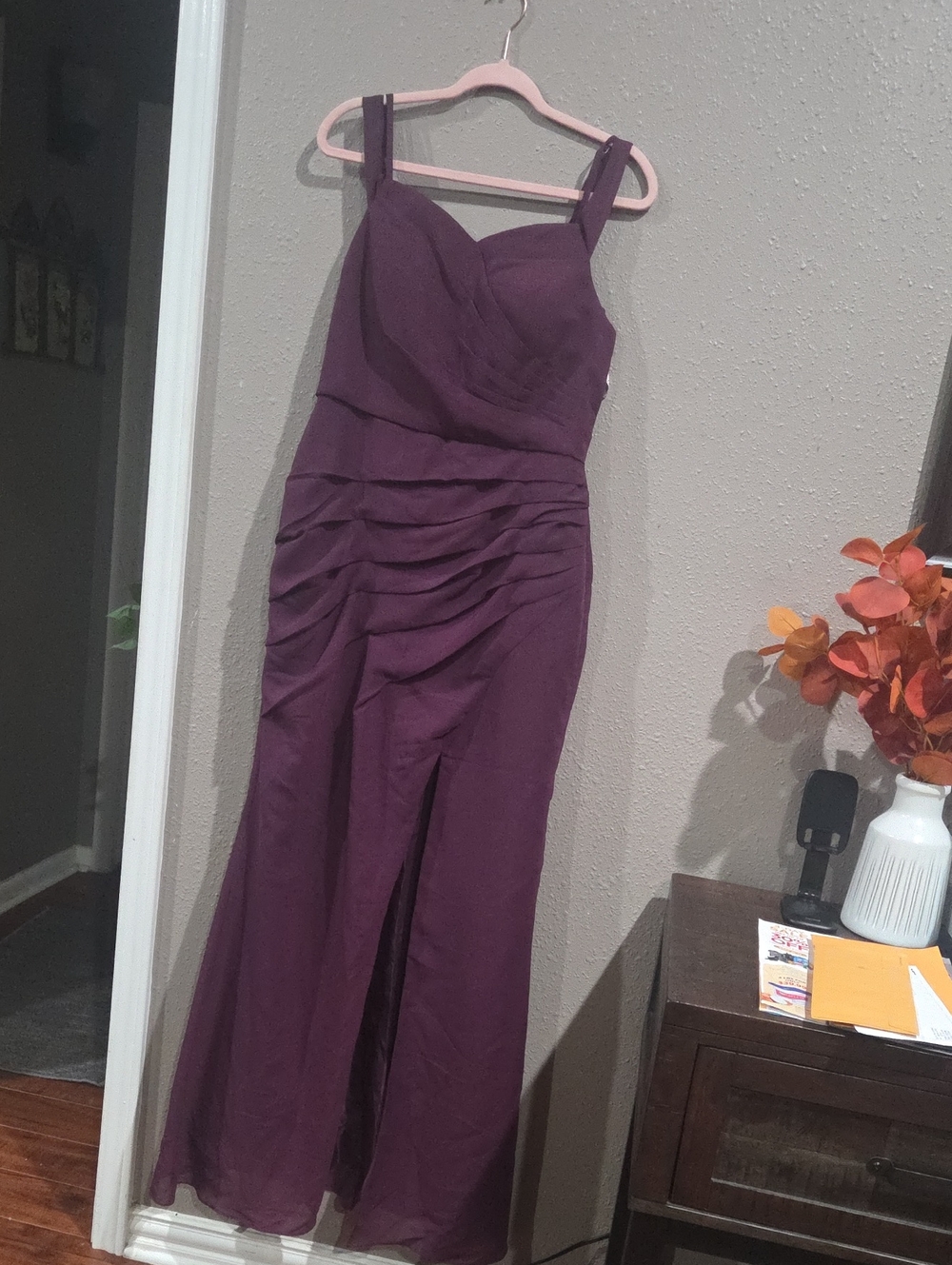 New! Elegant Purple Evening Dress with Sweetheart Neckline
